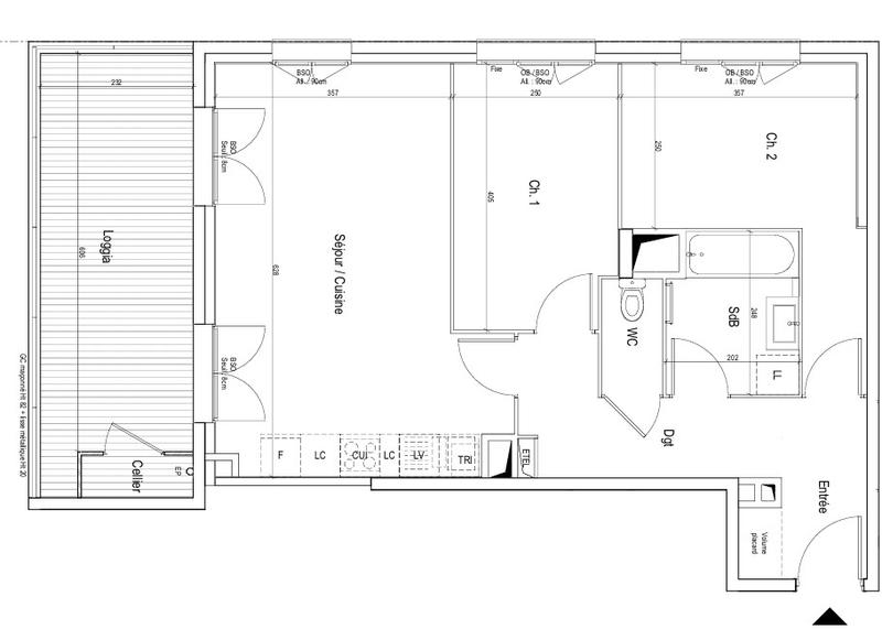 Appartement - 62 m² - 3 pièces