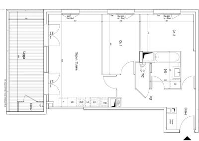 Appartement - 62 m² - 3 pièces