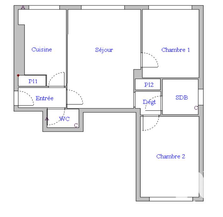 Appartement - 52 m² - 3 pièces