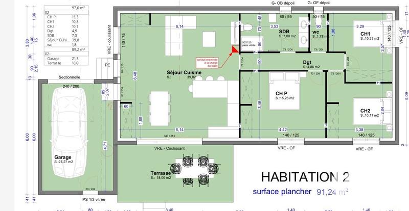 Maison - 89 m² - 4 pièces