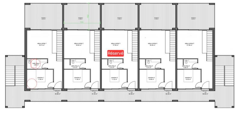 Duplex - 60 m² - 3 pièces