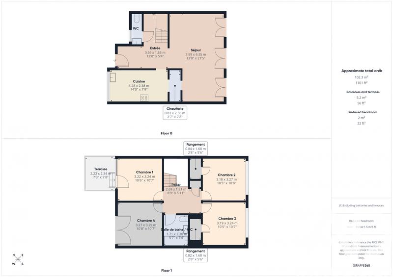 Maison - 101 m² - 5 pièces