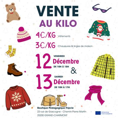 Vente au Kilo de Vêtements , chaussures, linge de maison