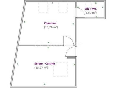 Appartement - 32 m² - 2 pièces
