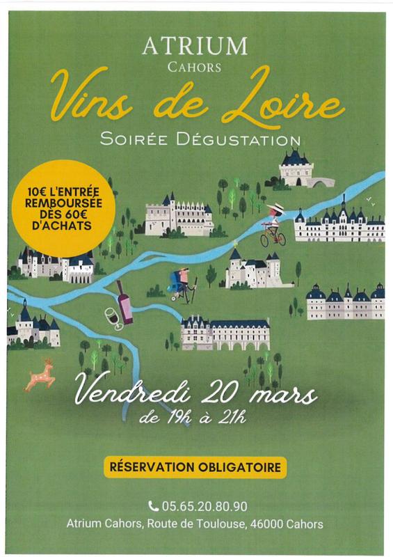 Soirée dégustation "Vins de Loire" à l'Atrium