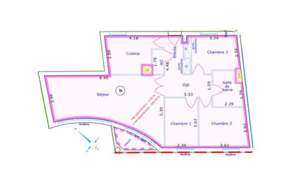 Appartement - 84 m² - 4 pièces