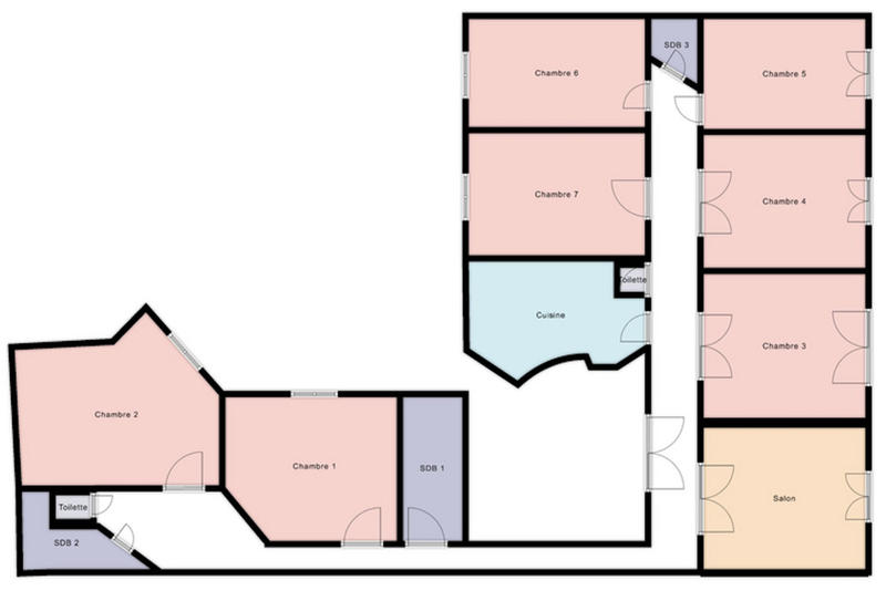 Chambre - 23 m² - 8 pièces