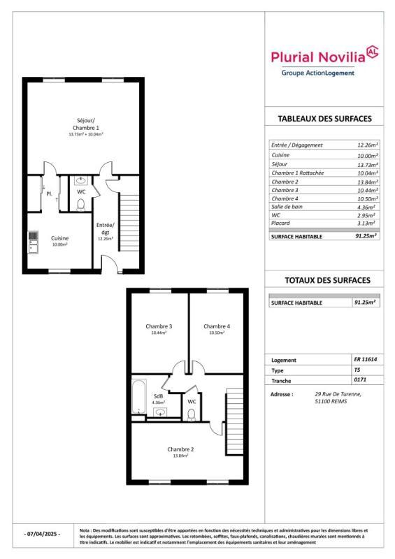 Maison - 91 m² - 5 pièces