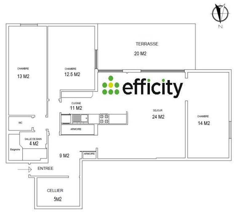 Appartement ancien - 97 m² - 4 pièces