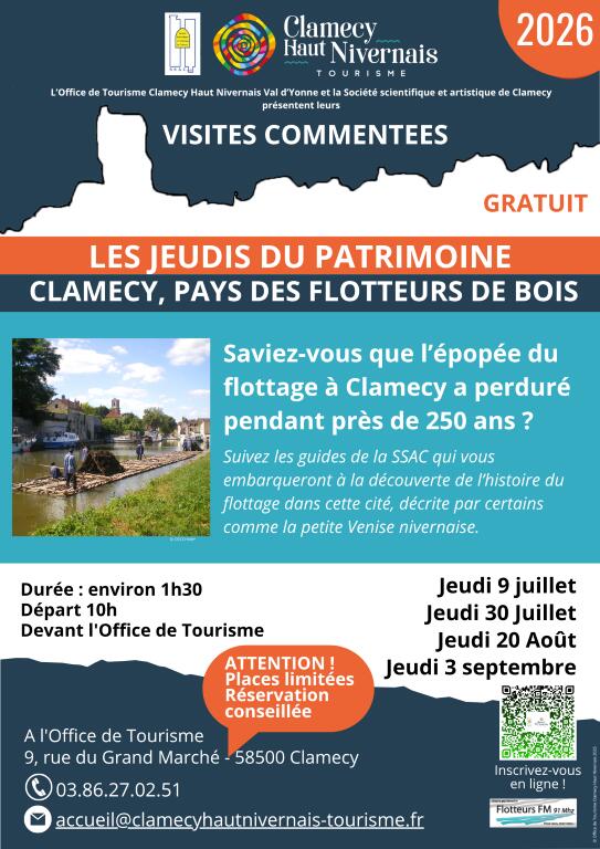 Visites commentées - Clamecy, pays des flotteurs de bois