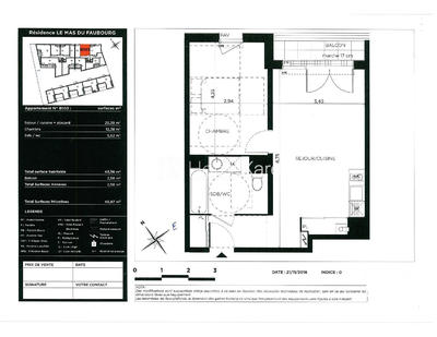 Appartement - 44 m² - 2 pièces