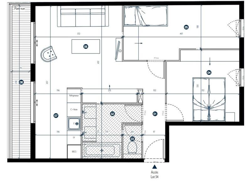 Appartement - 52 m² - 3 pièces