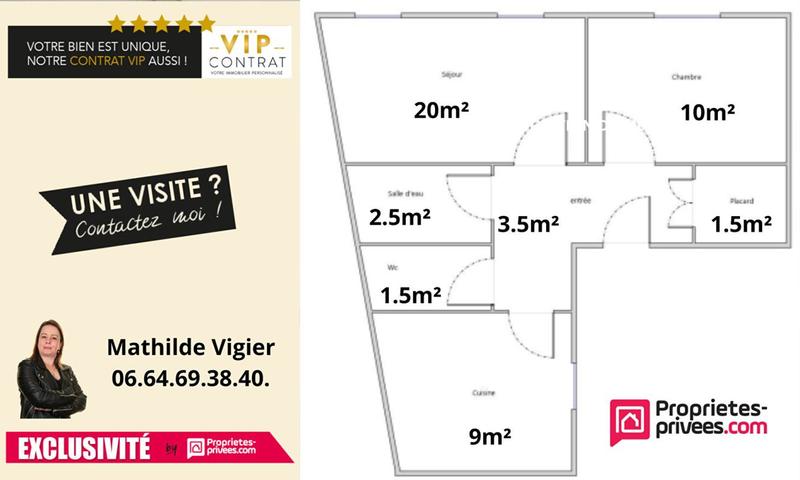 Appartement - 48 m² - 2 pièces