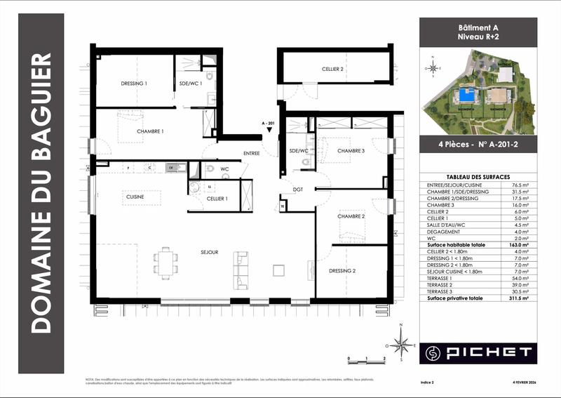 Appartement - 163 m² - 4 pièces