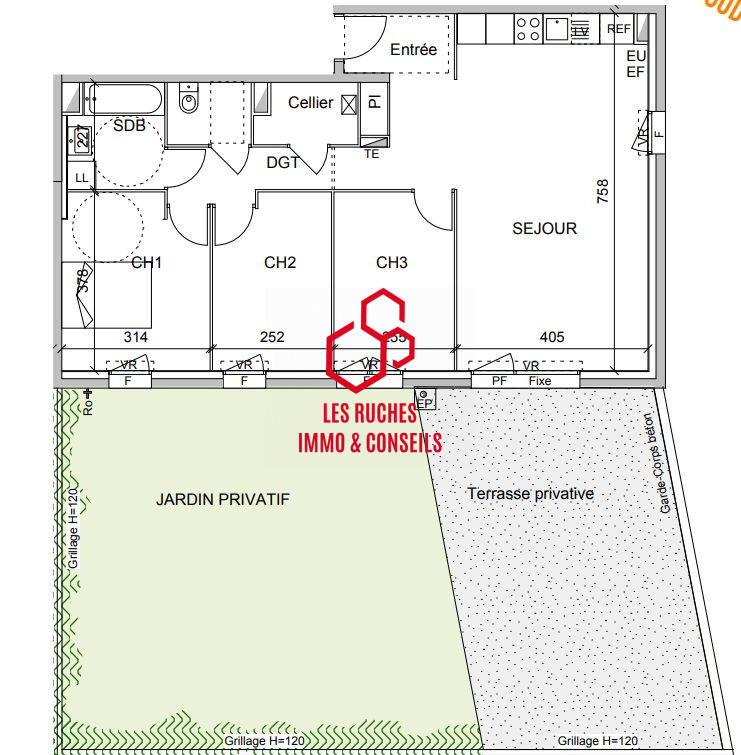 Appartement - 82 m² - 4 pièces