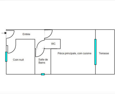 Appartement - 31 m² - 2 pièces