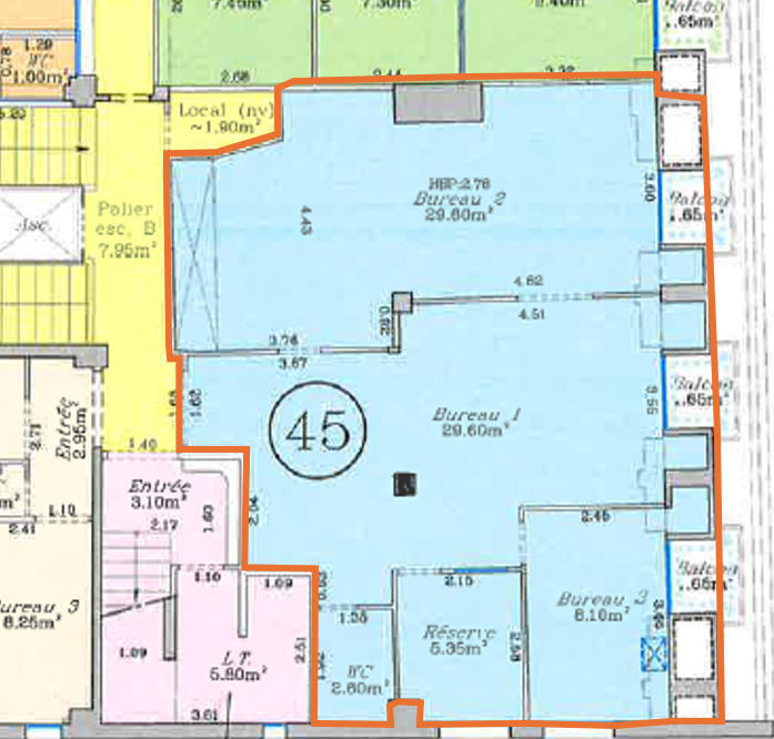 Bureau - 75 m²