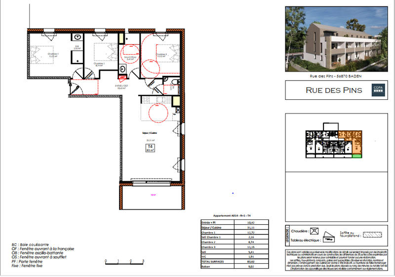 Appartement - 83 m² - 5 pièces