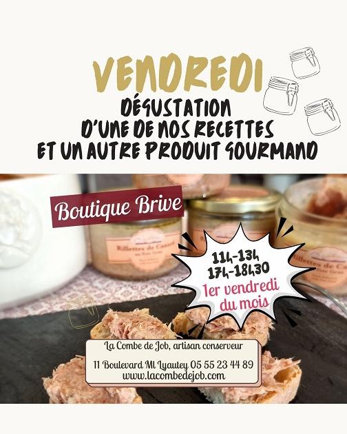 Dégustation d'une recette et un autre produit gourmand (La Combe de Job)