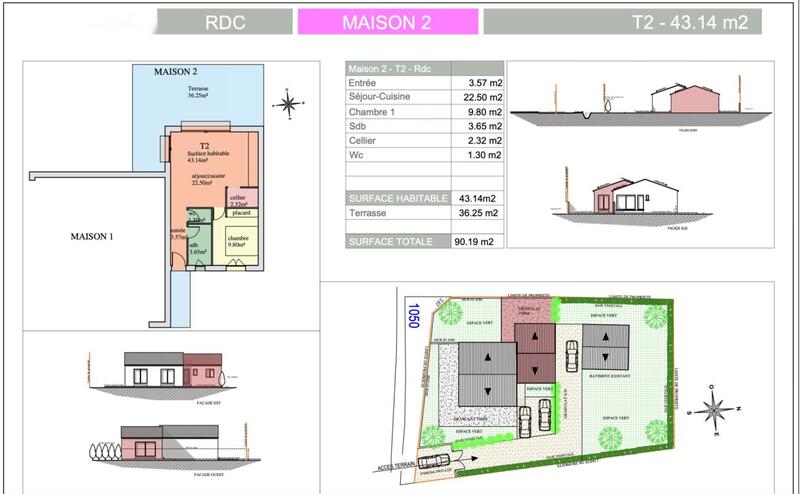 Maison - 43 m² - 2 pièces