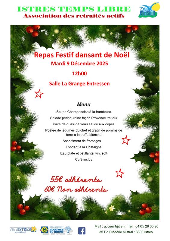Repas festif de Noël avec Istres Temps Libre