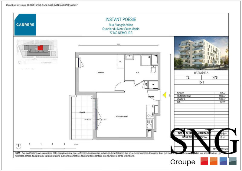 Appartement - 41 m² - 2 pièces