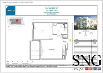 Appartement - 41 m² - 2 pièces