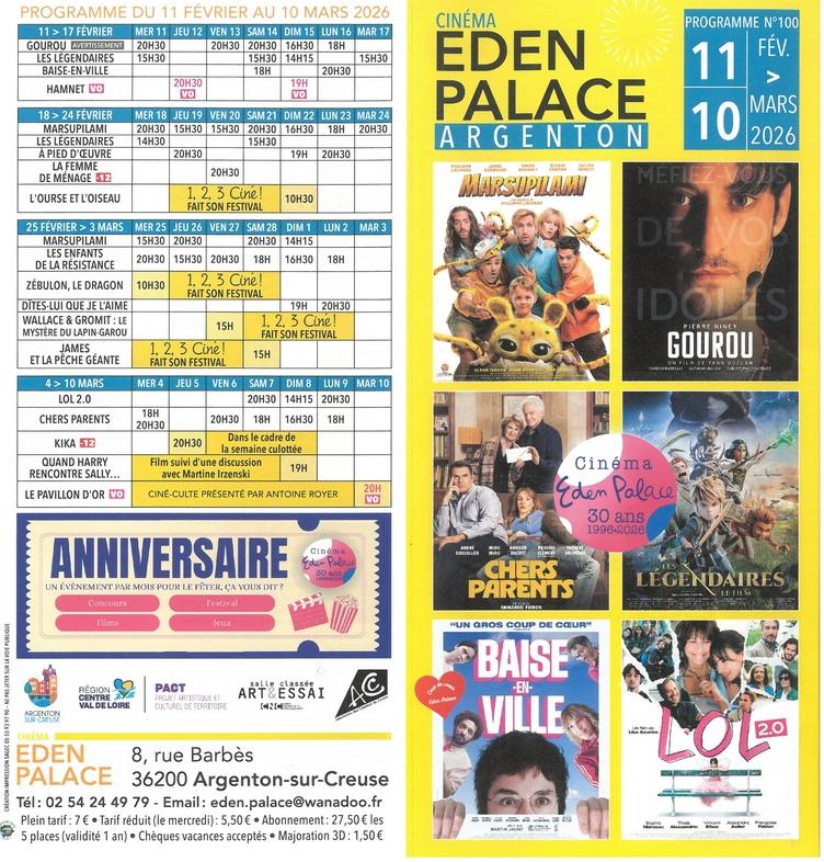 Programme Eden Palace