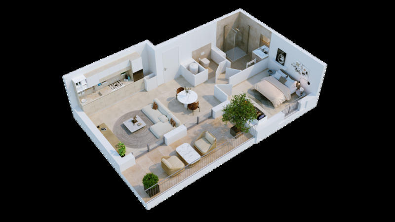 Appartement - 46 m² - 2 pièces