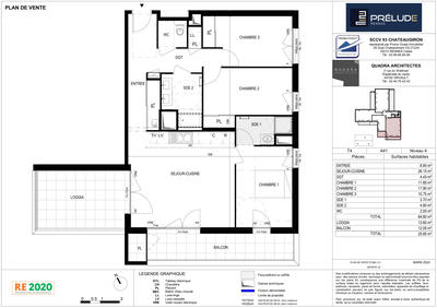 Appartement - 85 m² - 4 pièces