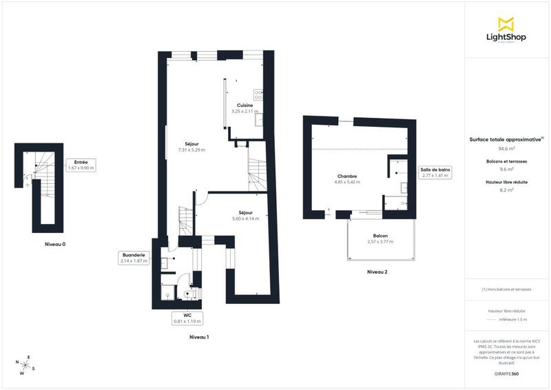 Appartement - 93 m² - 3 pièces