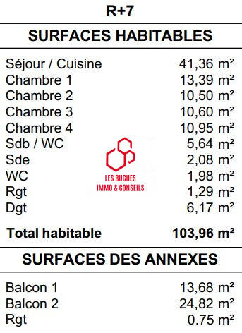 Appartement - 104 m² - 5 pièces