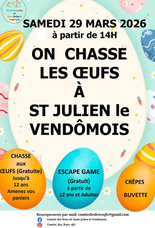 Chasse aux oeufs à  Saint-Julien-Le-Vendomois