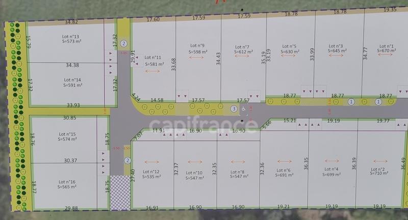 Terrain constructible - 581 m²