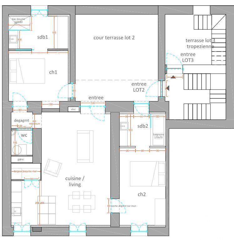 Appartement - 62 m² - 3 pièces