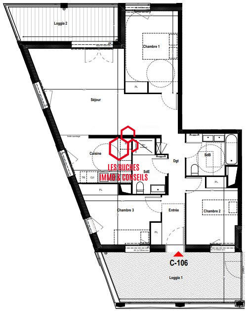 Appartement - 85 m² - 4 pièces