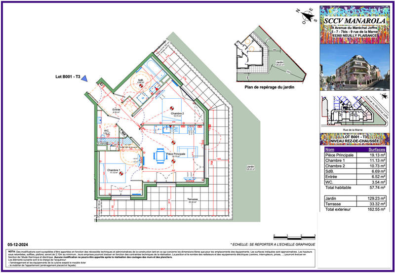 Appartement - 58 m² - 3 pièces