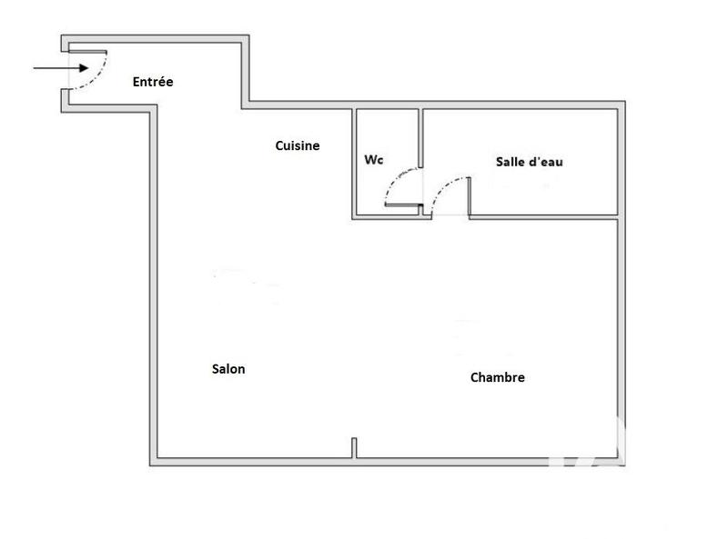 Appartement - 23 m² - 2 pièces