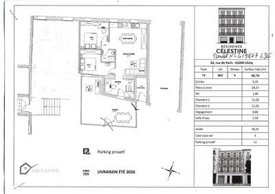 Appartement - 67 m² - 4 pièces