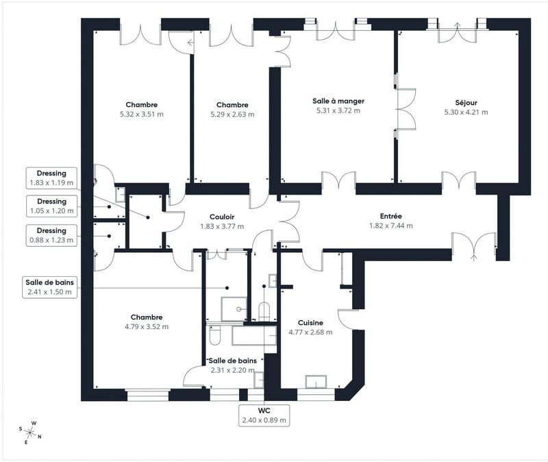 Appartement - 142 m² - 5 pièces