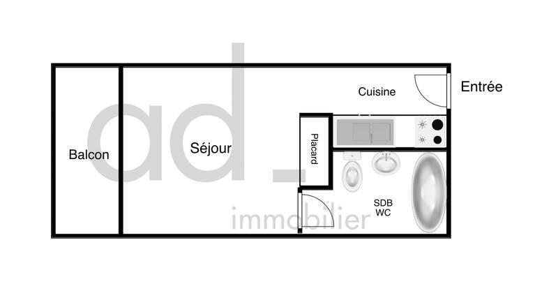Appartement - 21 m² - 1 pièce
