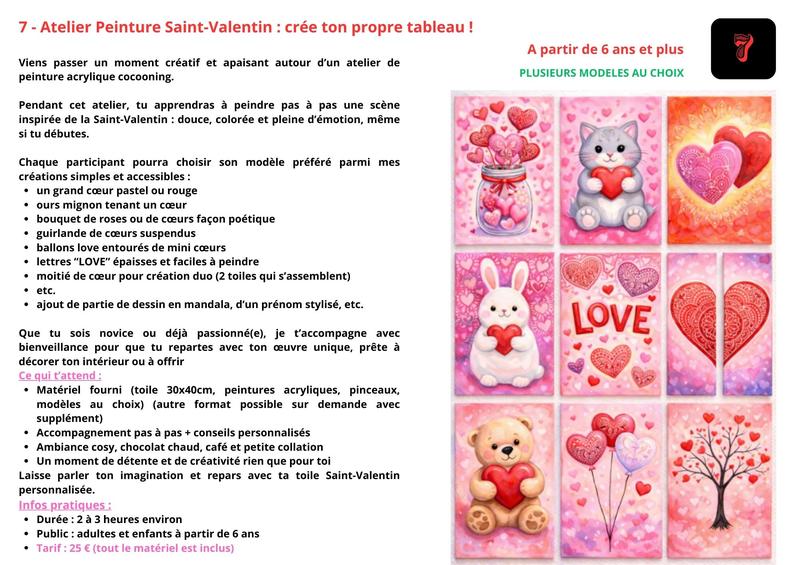 Ateliers créatifs : Carnaval, Hiver, Saint-Valentin