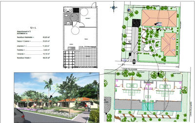 Appartement - 44 m² - 2 pièces