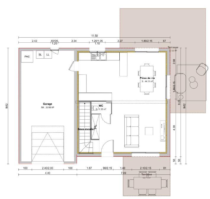 Maison - 94 m² - 4 pièces