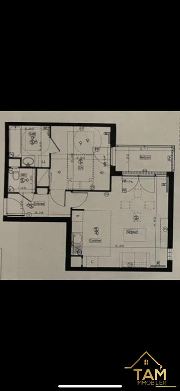 Appartement - 46 m² - 2 pièces