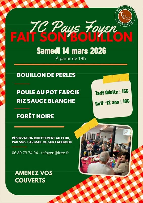 Le Tennis Club Pays Foyen fait son bouillon