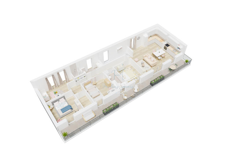 Appartement - 91 m² - 5 pièces