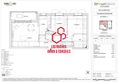 Appartement - 65 m² - 3 pièces