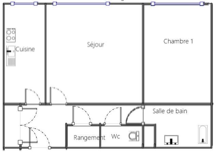 Appartement - 49 m² - 2 pièces