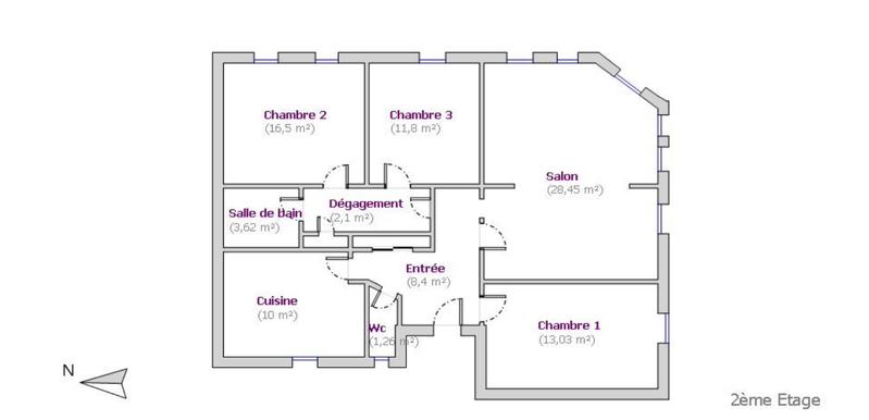 Appartement - 95 m² - 4 pièces